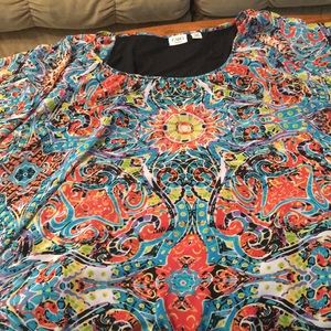 Floral trapeze type blouse!